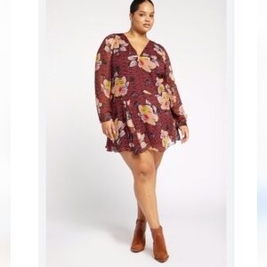 JOIE Odilia Bold Floral Print Silk Mini Dress